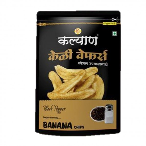 Kalyan Banana Wafers (Black Pepper) 200gm [200 gm X 20 ]