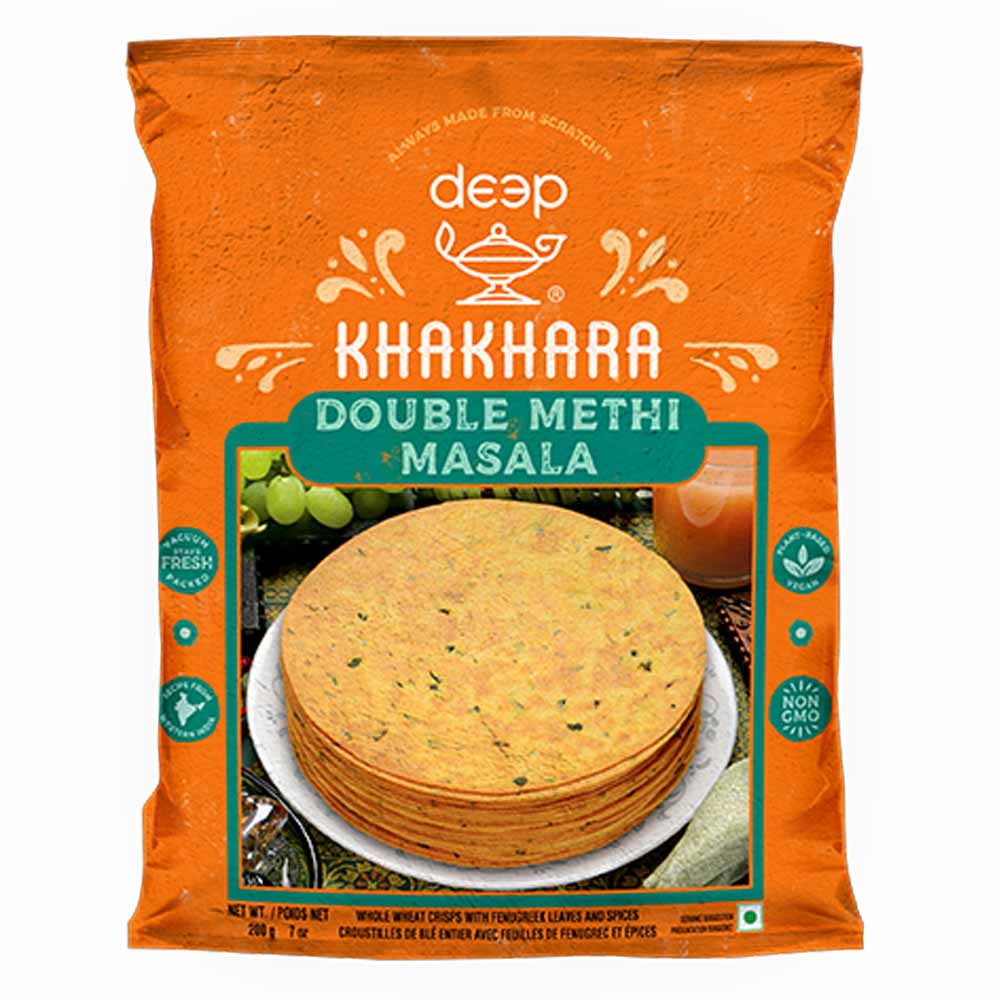 DEEP DOUBLE METHI MASALA KHAKHARA [ 200 gm X 32 Pack]