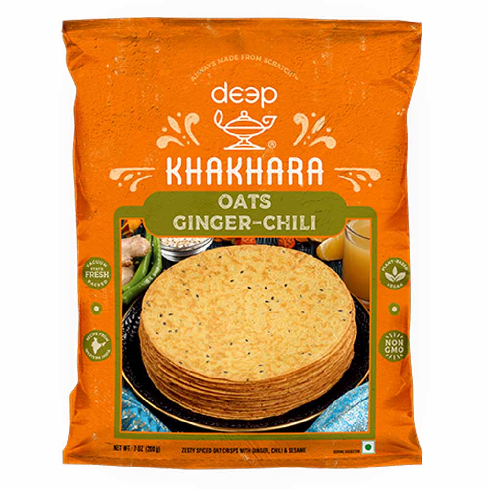 DEEP Oats Ginger Chilli Khakhara [200 Gm X 32]