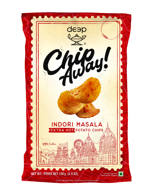DEEP POTATO CHIPS INDORI MASALA [130 gm X 20 Pack]