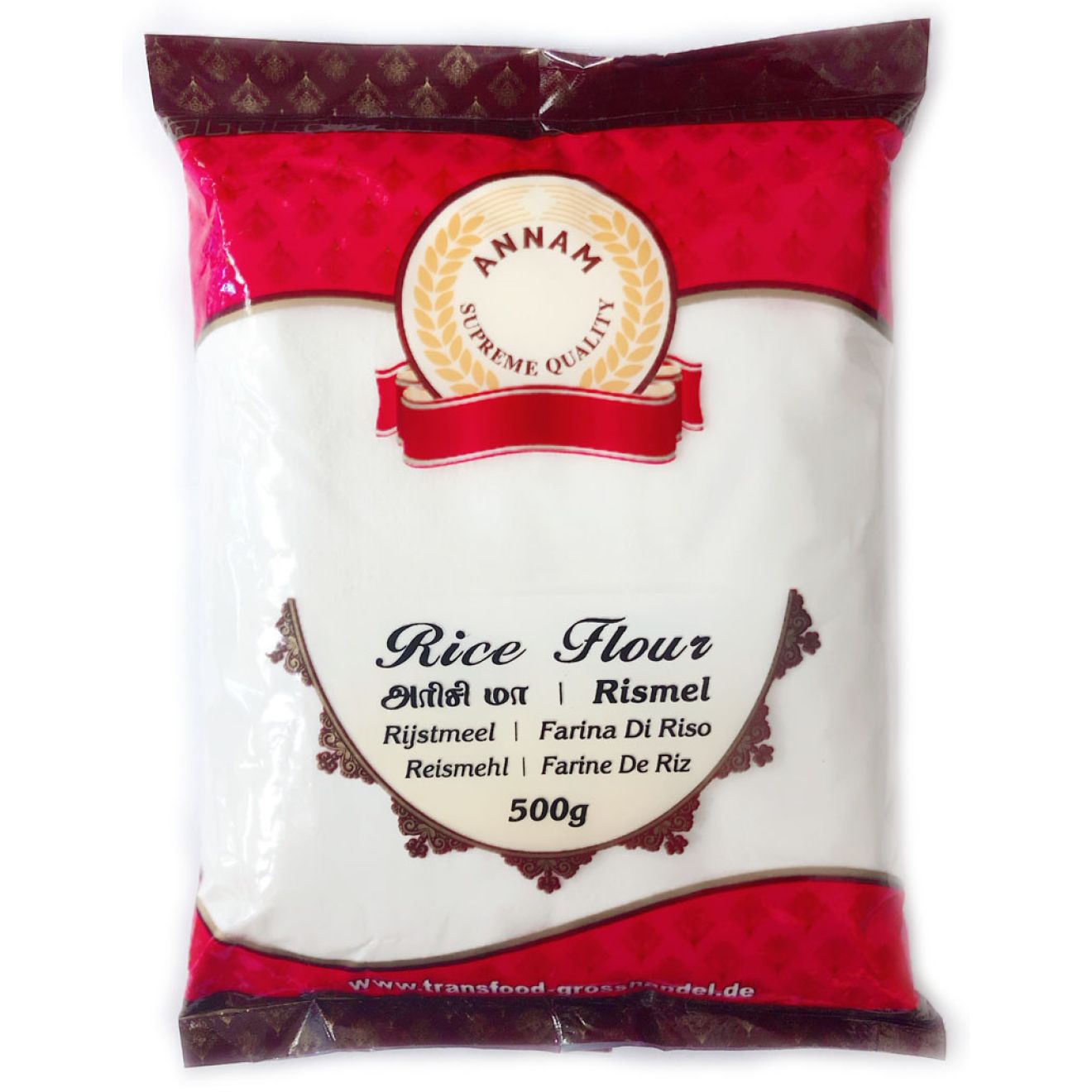 Annam White Rice Flour (Un Roasted) 500g - [20 X 500g]