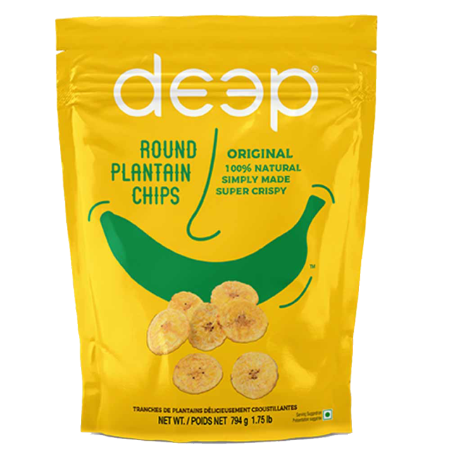 DEEP PLANTAIN CHIPS ROUND - ORIGINAL - 170g [12 X 170g]
