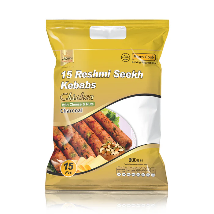 CROWN Reshmi Kebab Chicken - 15 Pcs x 10 Pkts 1 kg