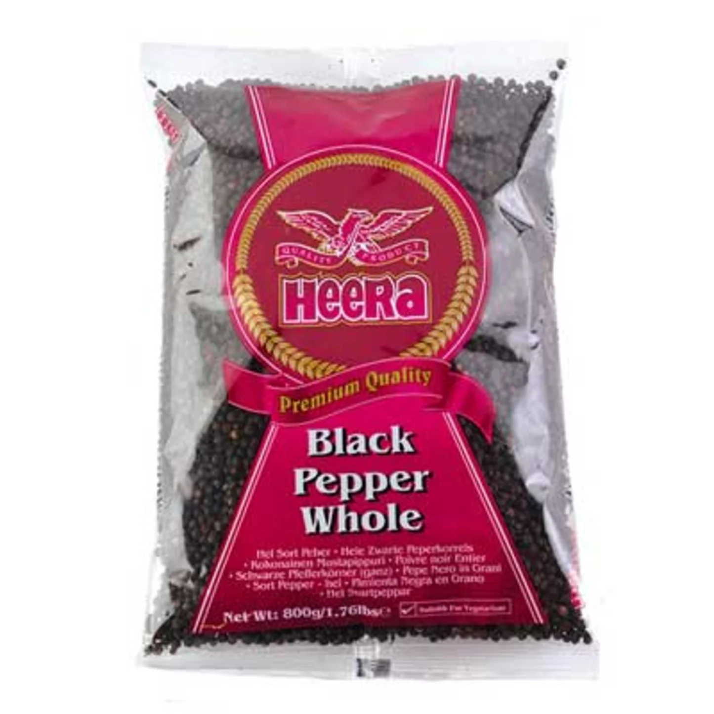 HEERA BLACK PEPPER WHOLE 700 gm [6X700G ]