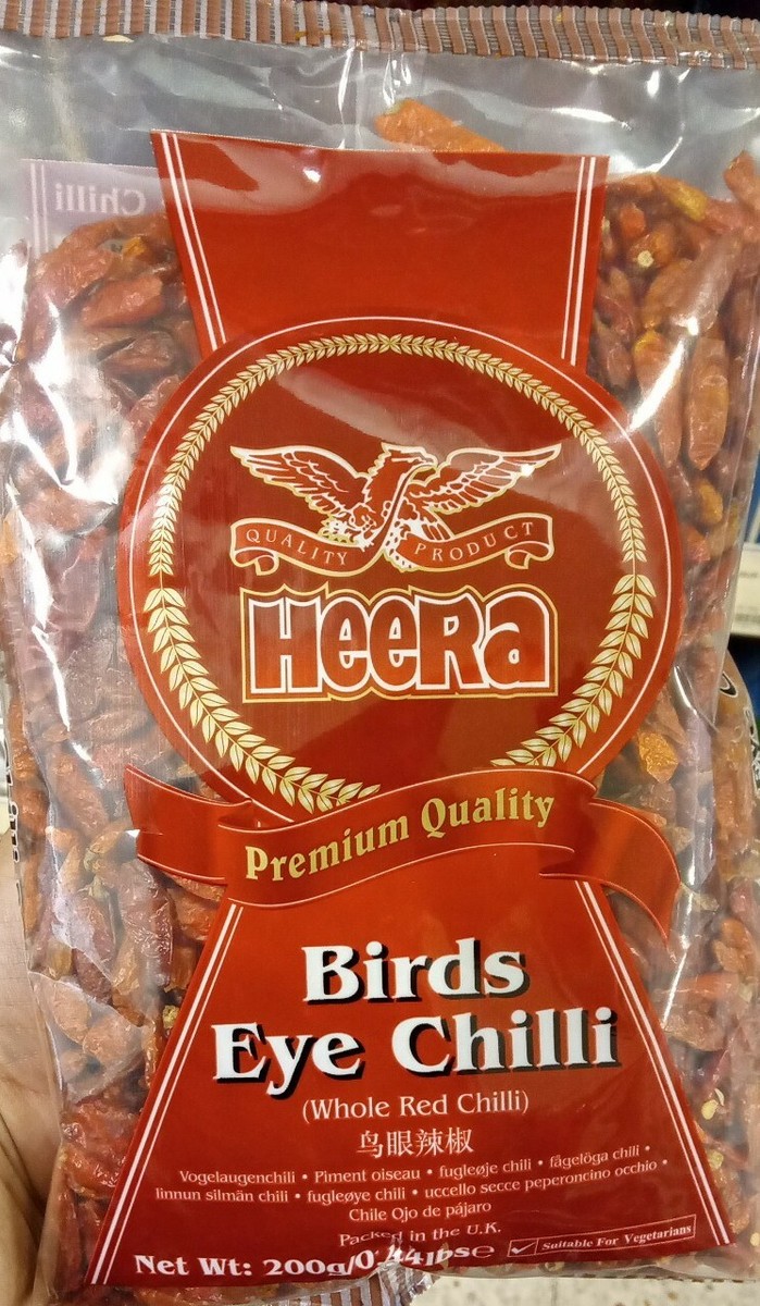 Heera Chilli Whole Bird Eye 200g - [10 X 200g]